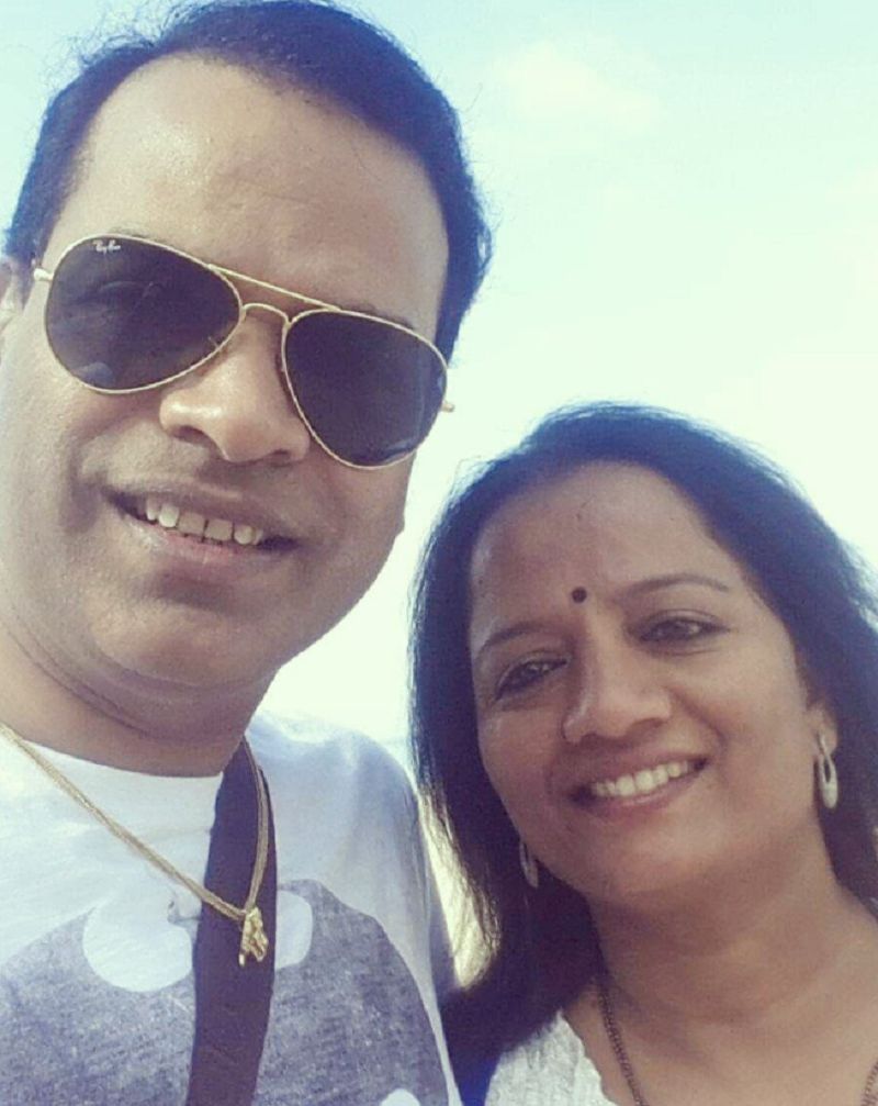 Bharat Jadhav With Wife sarita Jadhav 