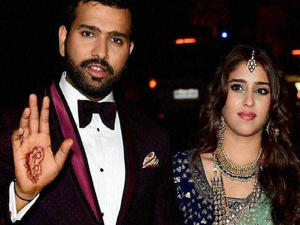 Rohit Sharma with His Wife Ritika Sajdeh Sharma 