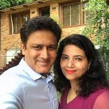 Anil Kumble With His Wife Chetana 