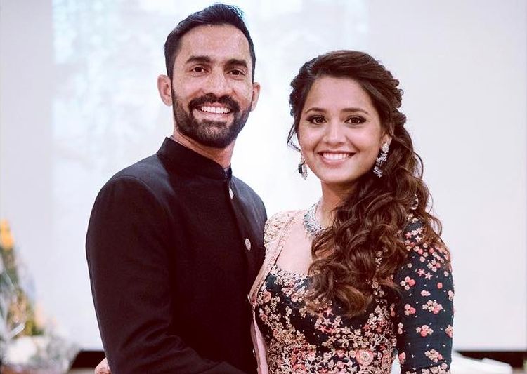  Dinesh Kartik With His Wife Dipika 