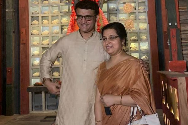 Saurav Ganguli With His Wife Dona Ganguly 