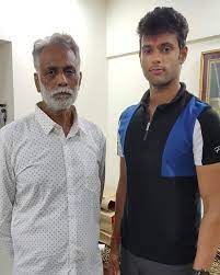 Shivam Dube with his Father 